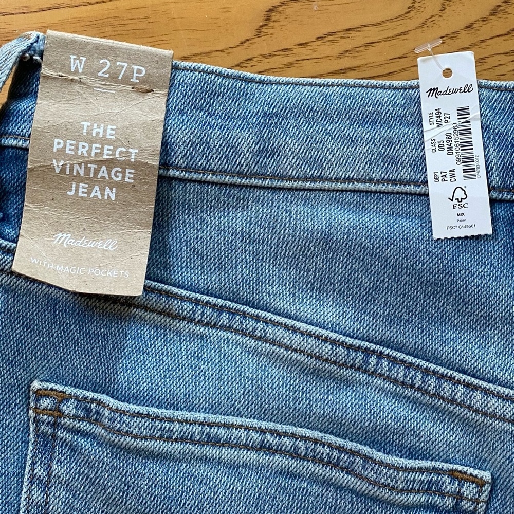 NWT Madewell The Petite Perfect Vintage Jean in Coffey Wash - Picture 6 of 9